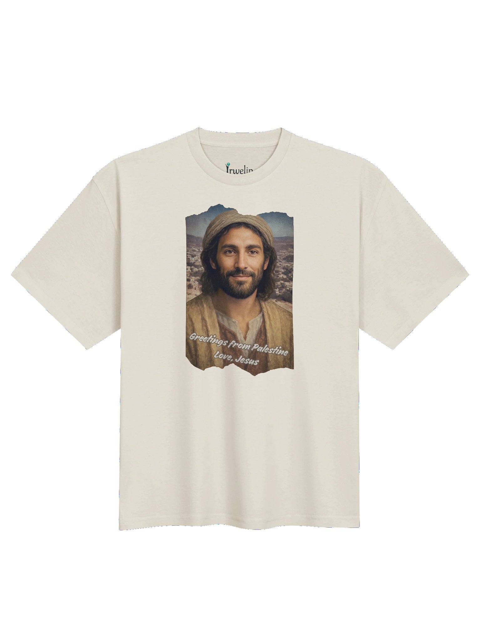 "Jesus in Palestine", premium oversized cotton T-shirt product image (1)