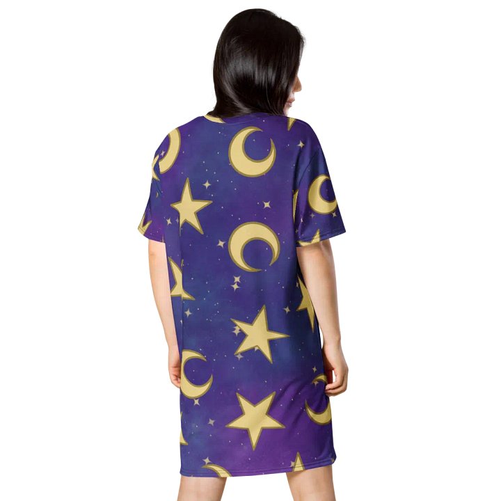 Cozy Moon and Stars Nighty Gown T-Shirt Dress product image (2)