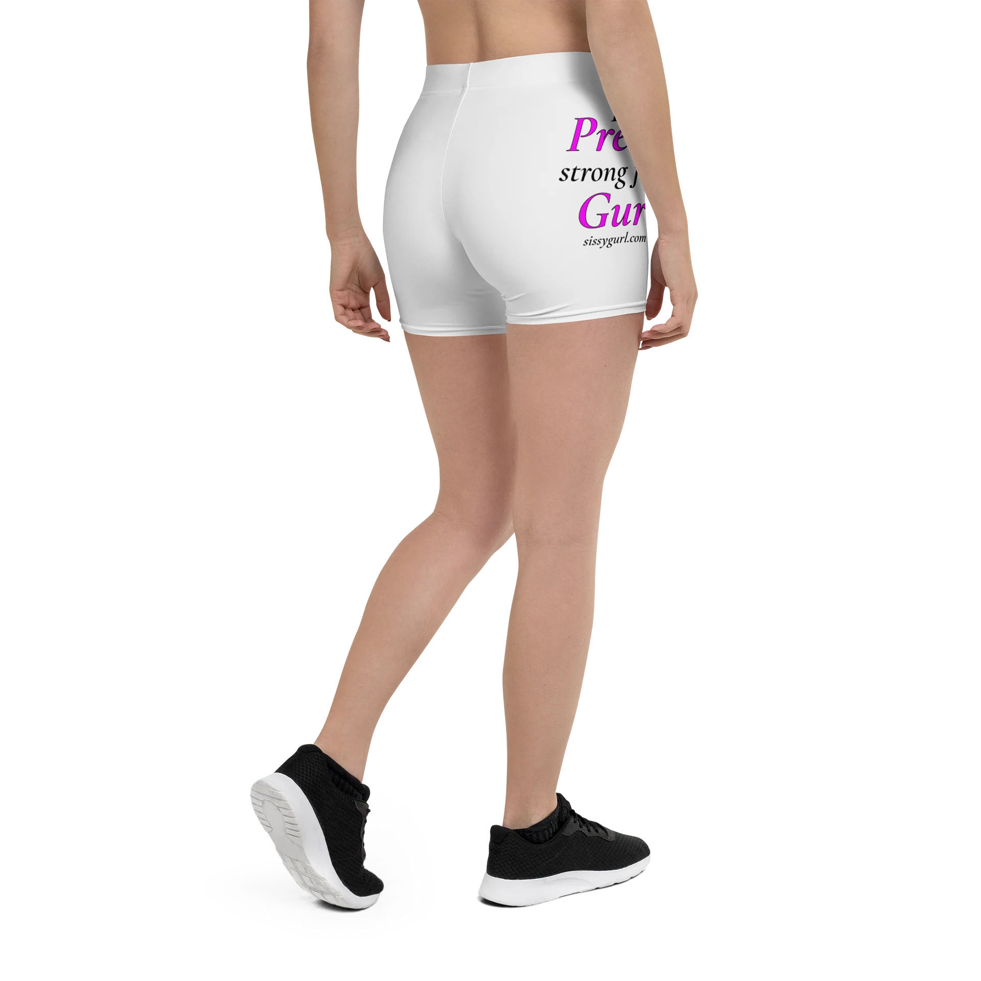 SissyGurl Bike Shorts White back