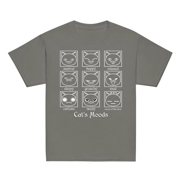 Cat's Moods - Unisex Youth Heavyweight T-shirt product image (2)