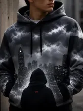 Leopard Mentality Shadow City Hoodie | All-Over Print Streetwear Hoodie product image (1)