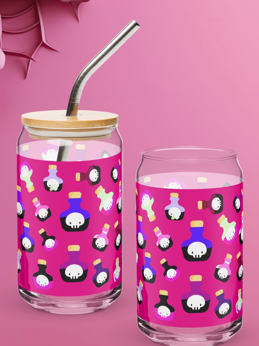 Cute Skull Potion Can-Shaped Glass product image (1)