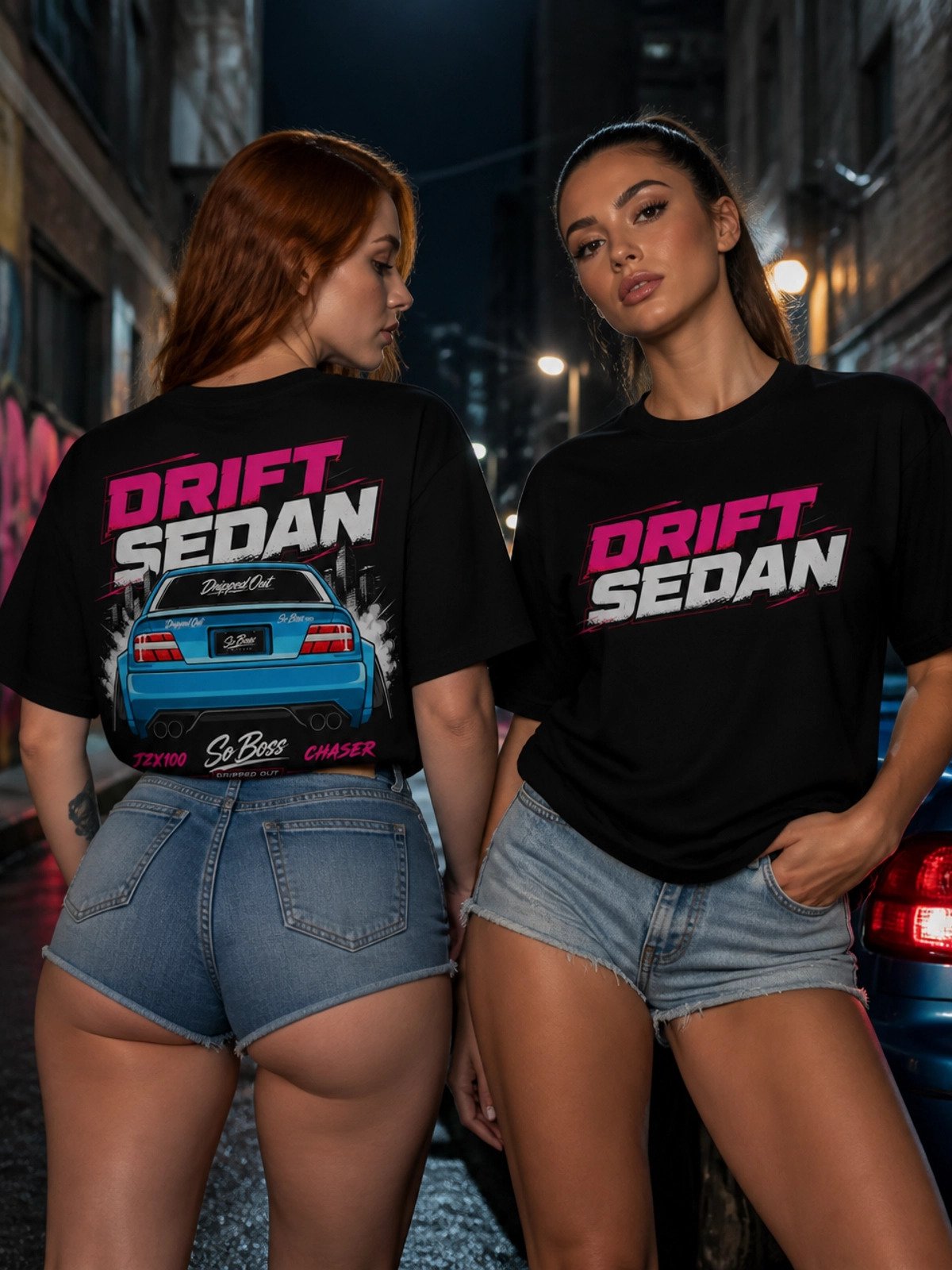 Drift Sedan JZX100 Chaser Stanced Tee product image (1)