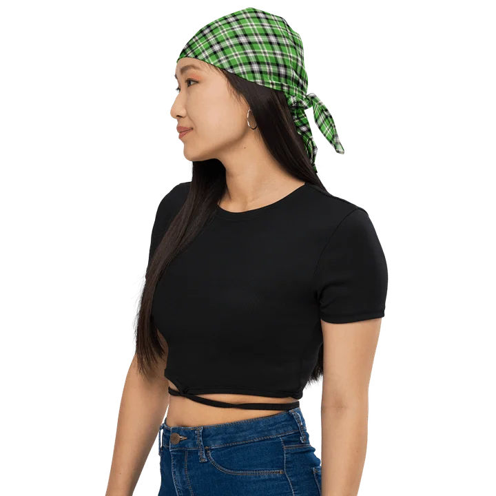 Bright Green Plaid Bandana product image (1)