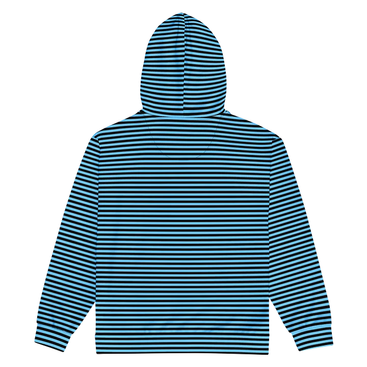 Blaque and Blue Stripped Hoodie product image (2)