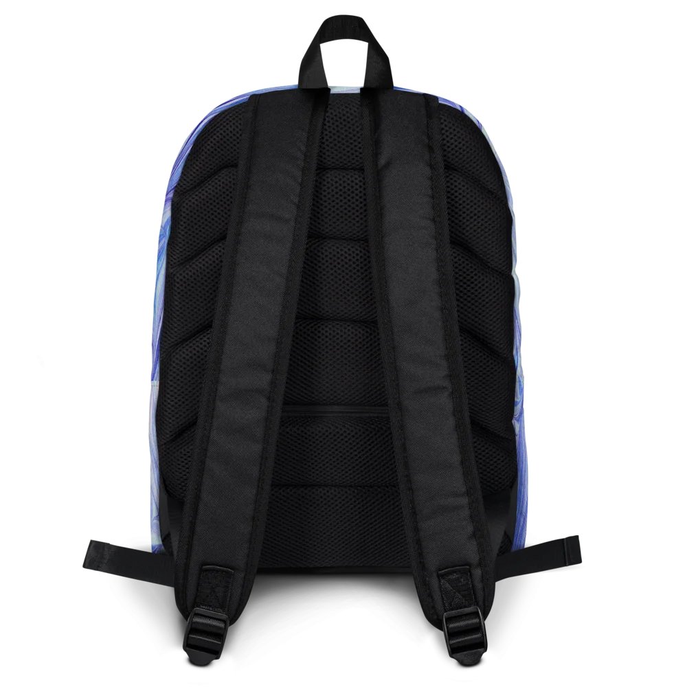 Blue Feathered Marbling Backpack product image (2)