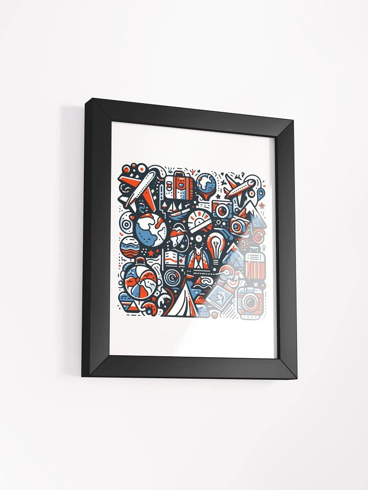 Framed High-Quality Matte Poster (in) | AI Design travel icons product image (7)