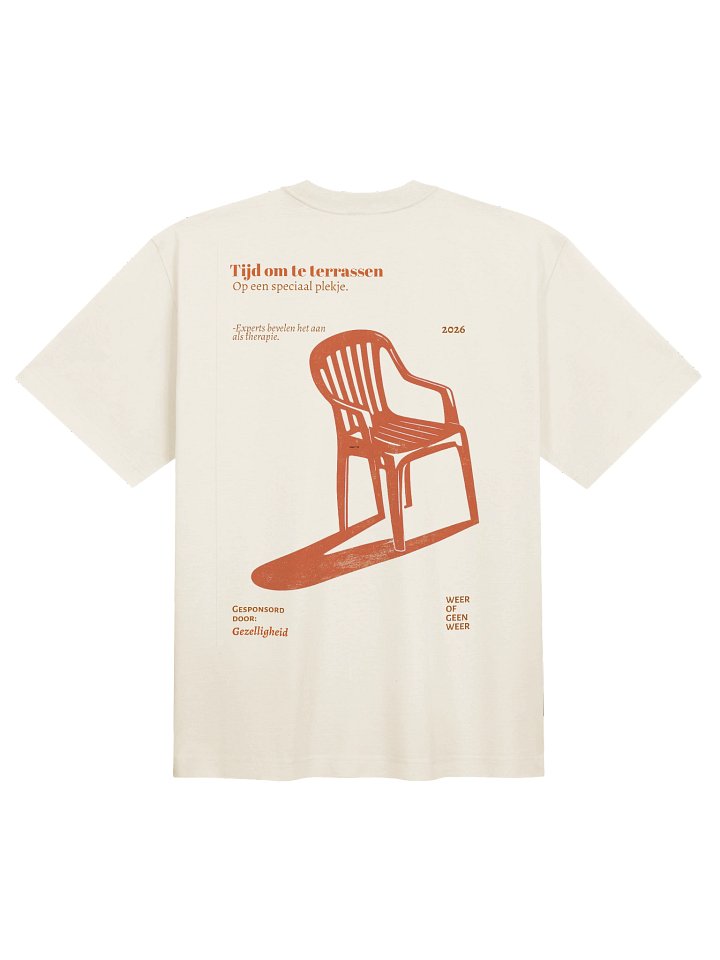 Women Designer Box T-shirt Tijd om te terrassen - Official The Orange chair Co. product image (2)