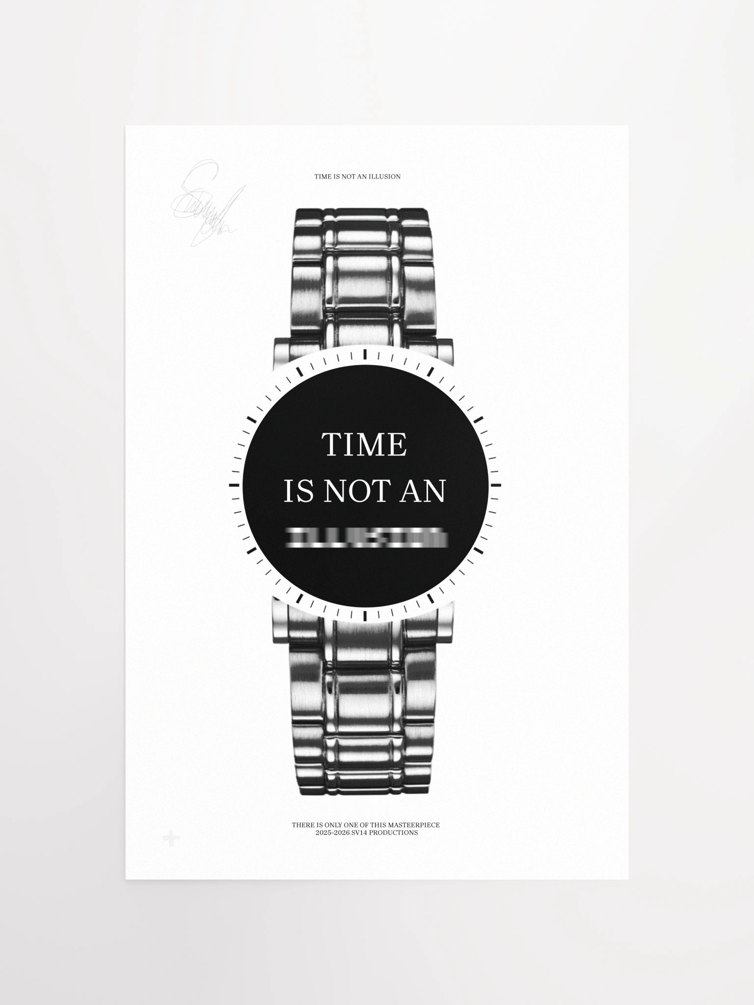 TIME IS NOT AN ILLUSION - BLACK PRINT product image (4)