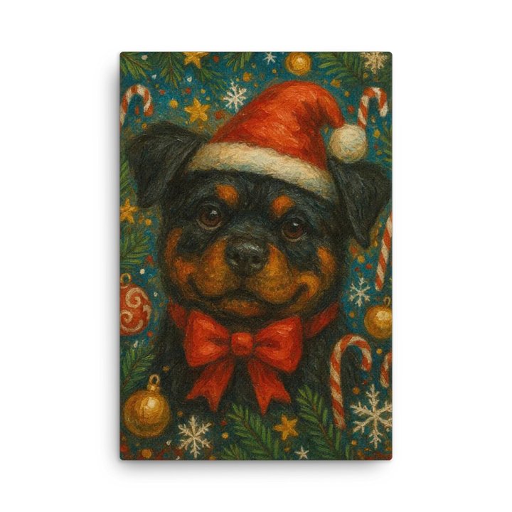 Rottweiler Santa Paws Christmas Canvas Art product image (2)
