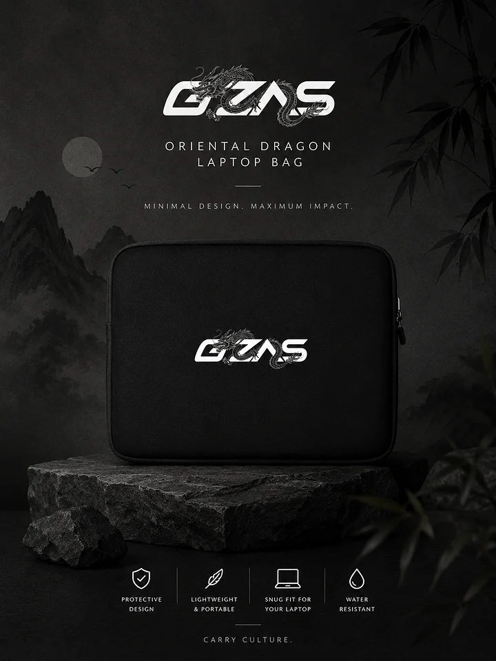 GZAS Oriental Dragon Laptop Bag Black product image (2)