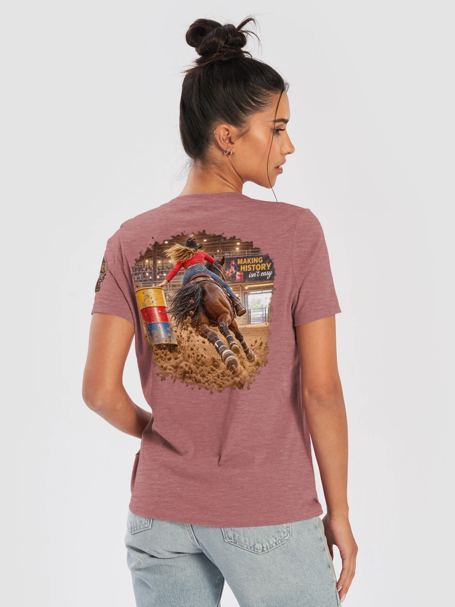 Barrel Racing Shirt — Making History Isn't Easy V-Neck | Broken Cowgirl™ product image (12)