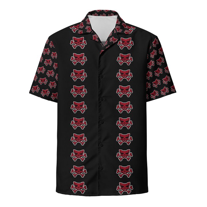 Red Kat Skull Hawaiian Shirt product image (1)