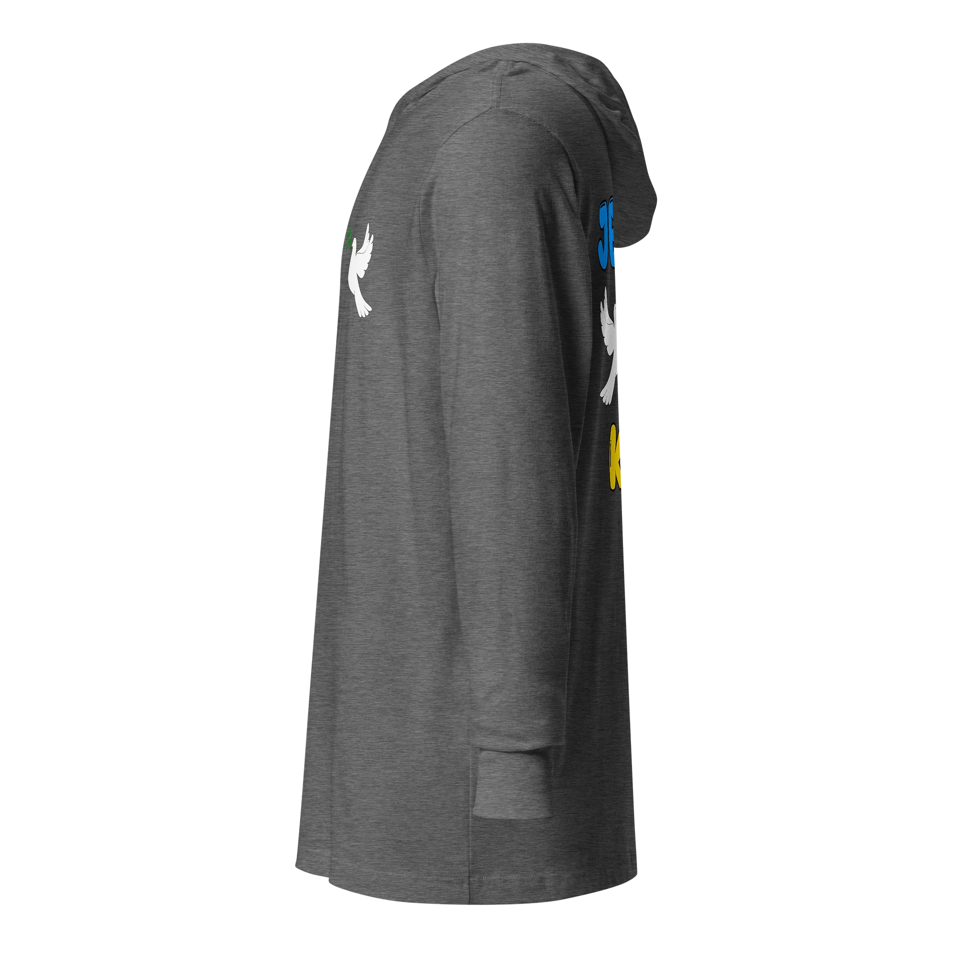Dove of Peace/ Jesus is King Hooded Long-Sleeve Tee product image (3)