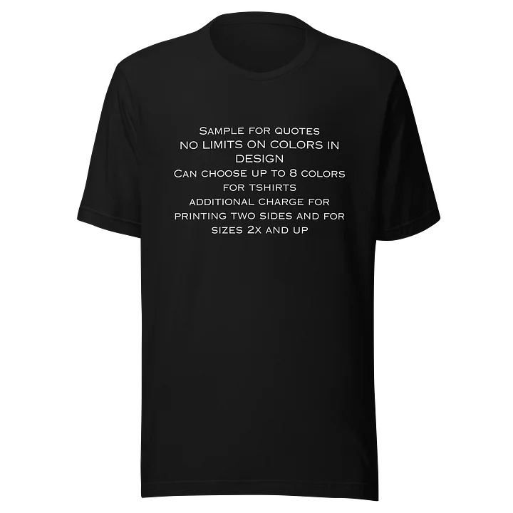Sample Tee for Non-Profit Quotes 2-sided product image (1)