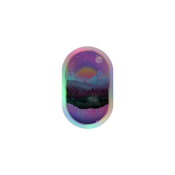Mountain Realm Holographic Sticker product image (1)