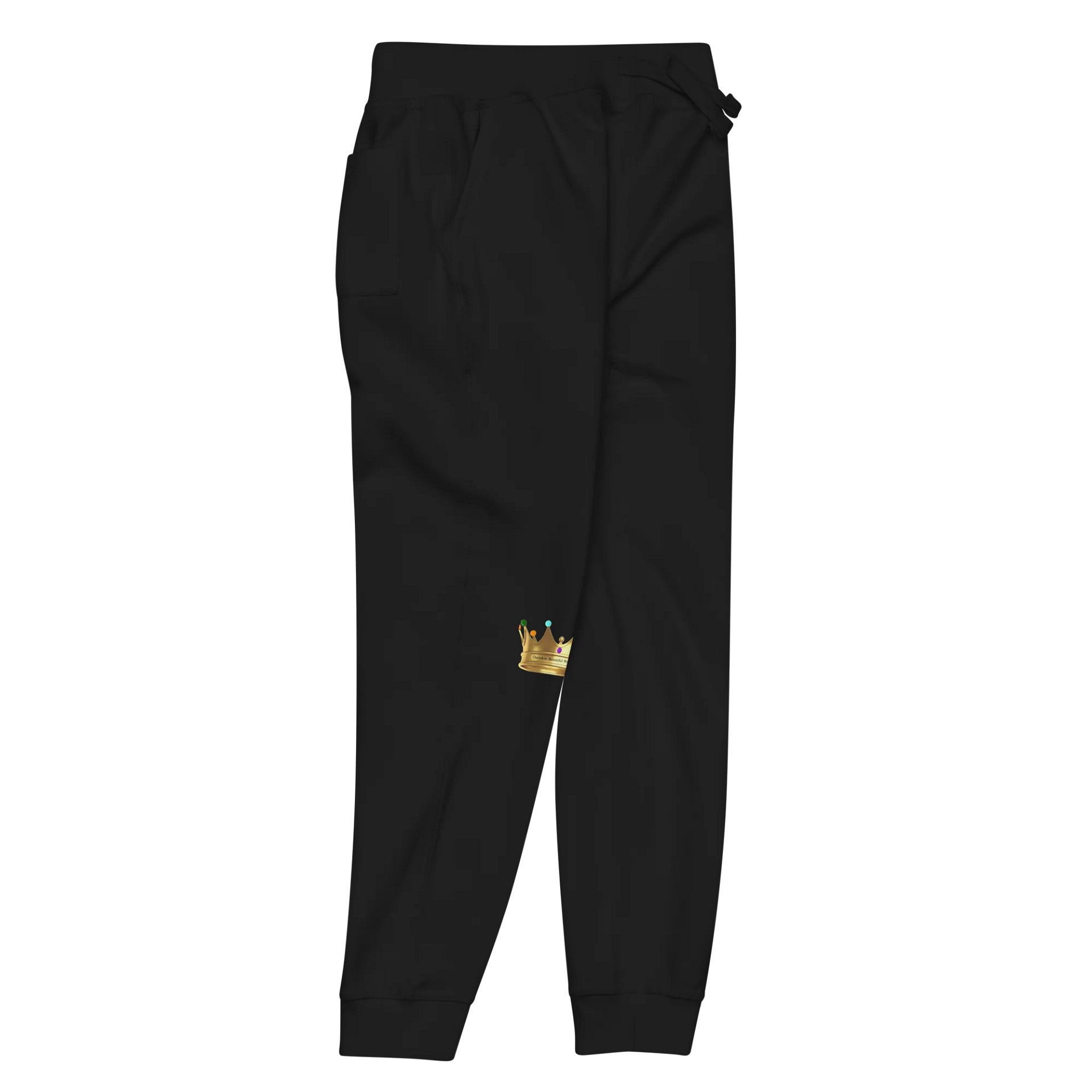 Queendom Beautiful Women Gemstone Crown Soft Joggers /Black (TM) product image (2)