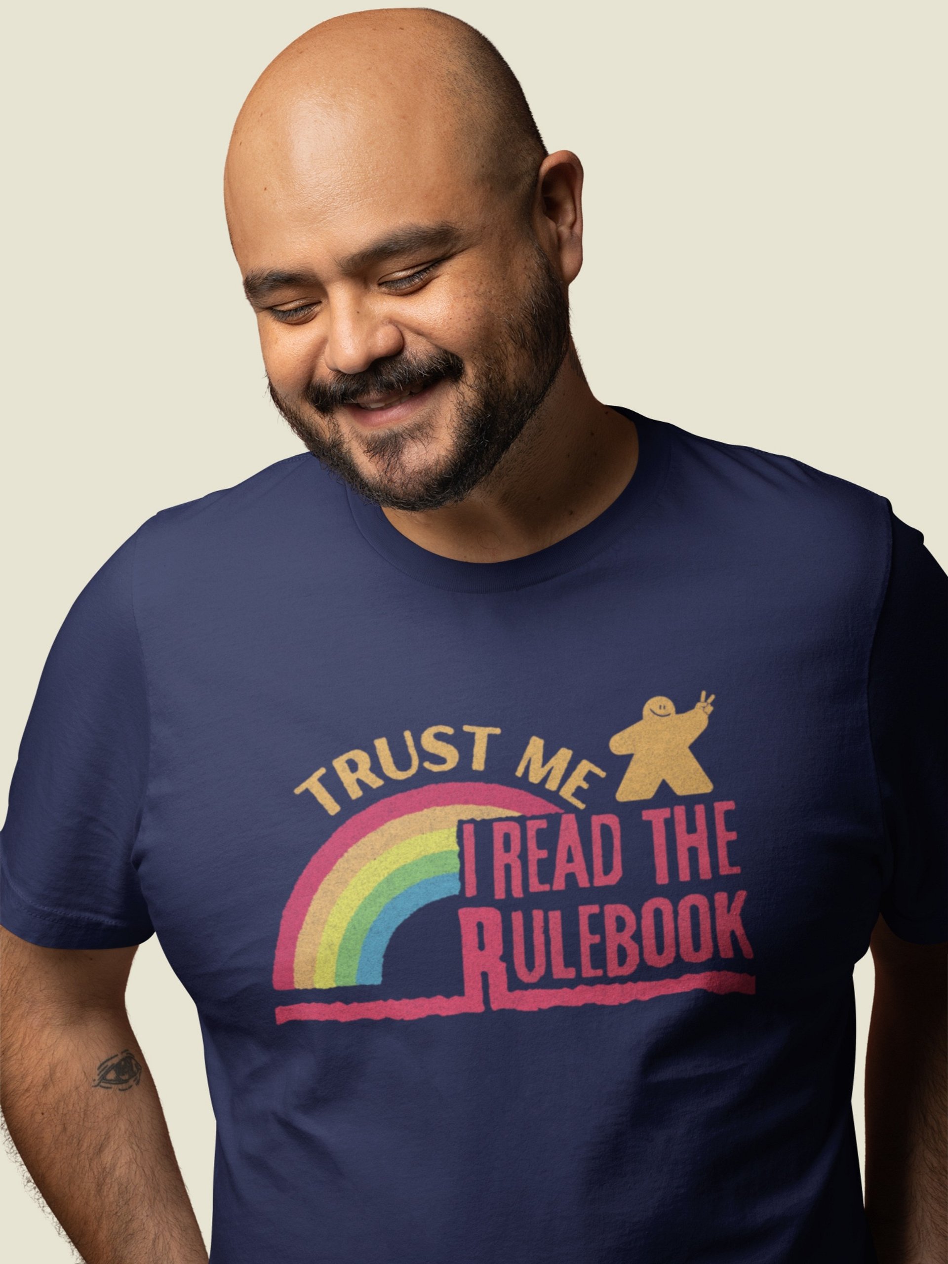 Trust Me I Read The Rulebook - Rainbow Board Game Host T-Shirt - Navy product image (4)