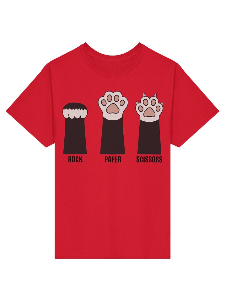 Rock Paper Scissors Cat Paw Meme Graphic T-Shirt product image (5)