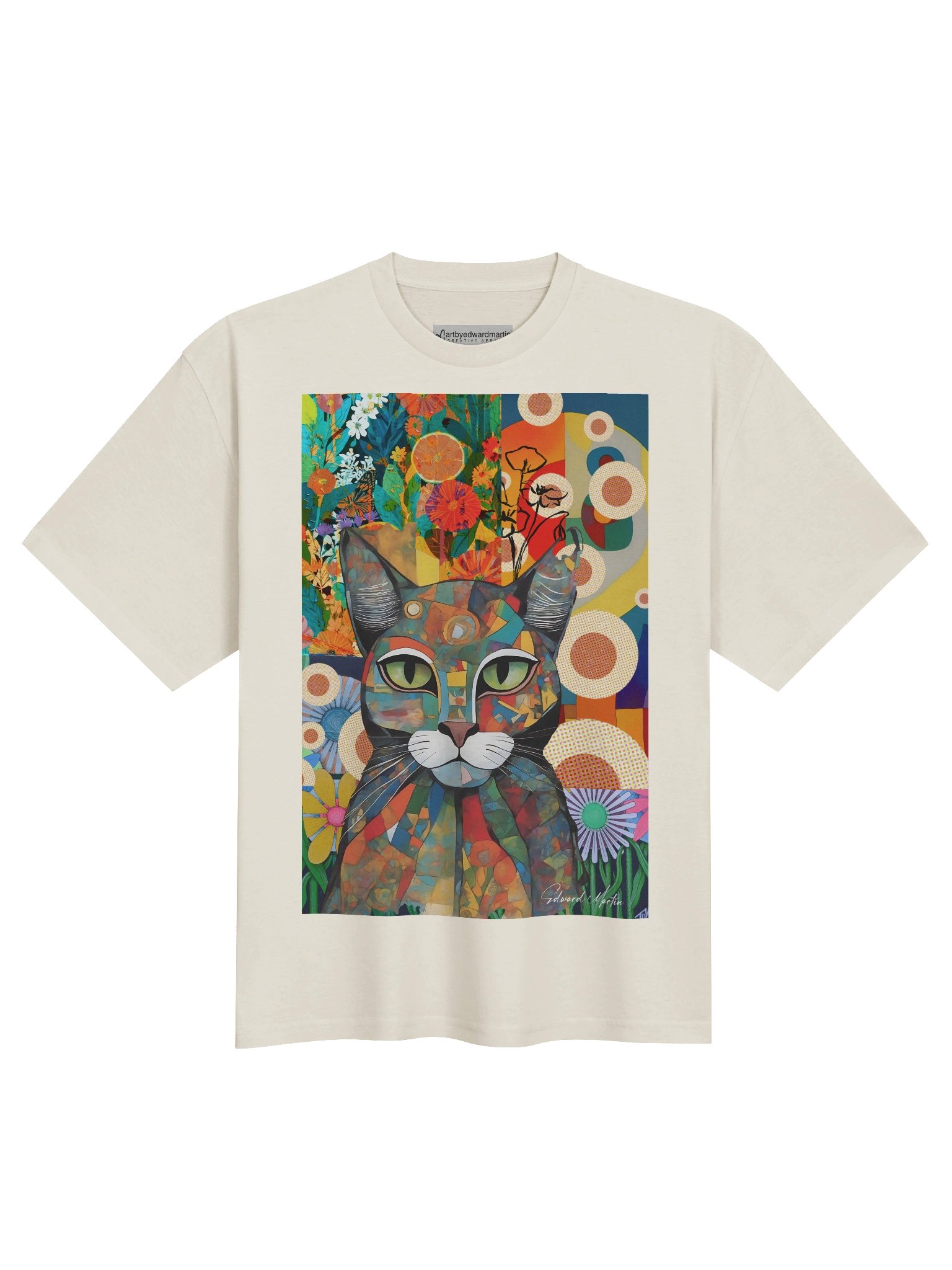 'Gato de Jardin ' by Edward Martin-Guaranteed Comfort: AS Colour Oversized Tee product image (1)
