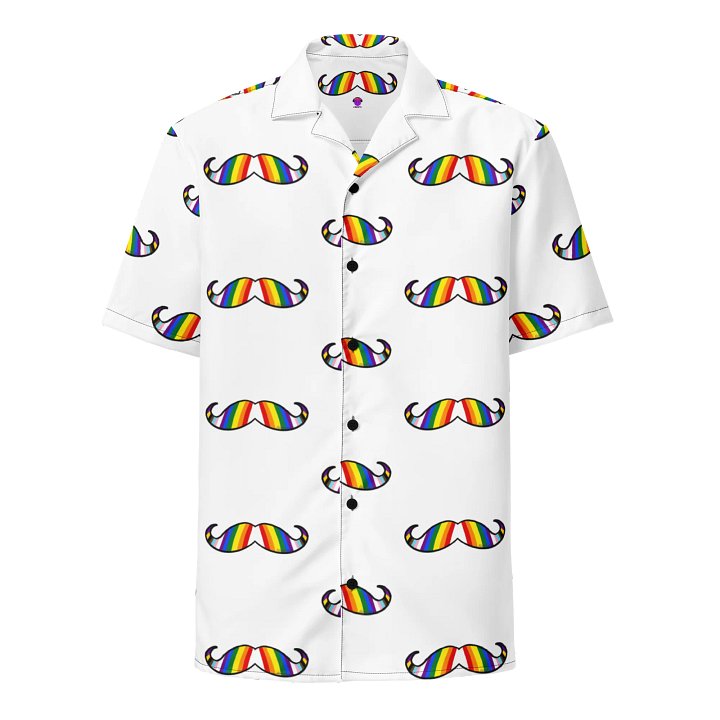 Rainbow Mustache Hawiian Shirt product image (1)
