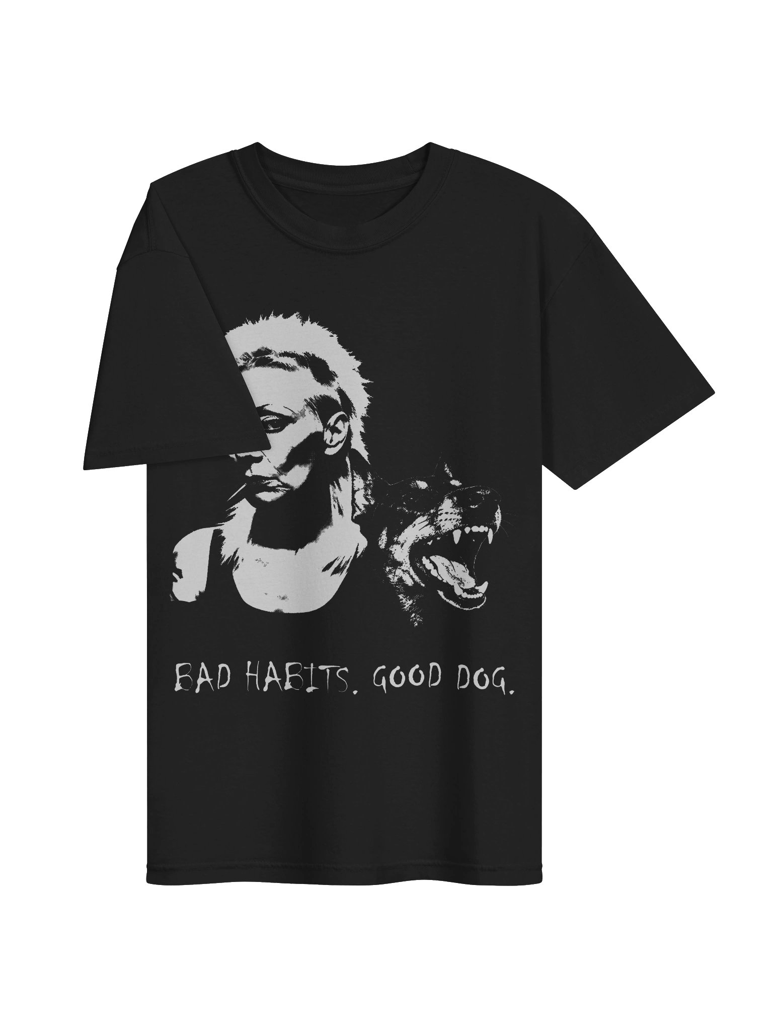 Bad Habits. Good Dog. // Heavyweight Vintage Graphic Tee product image (3)