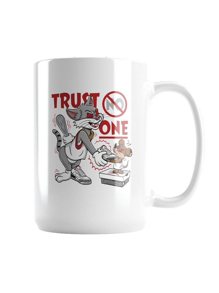 Ceramic Mug – Trust No One Modern Graphic Coffee Mug for Daily Use product image (2)