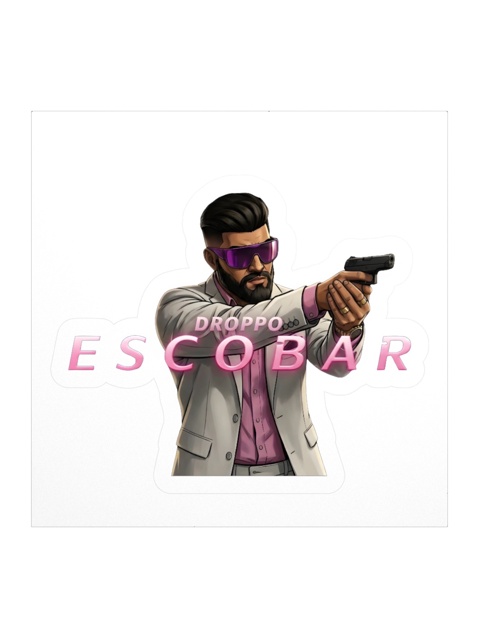 Droppo Escobar 007 Pose Peel Sticker product image (1)