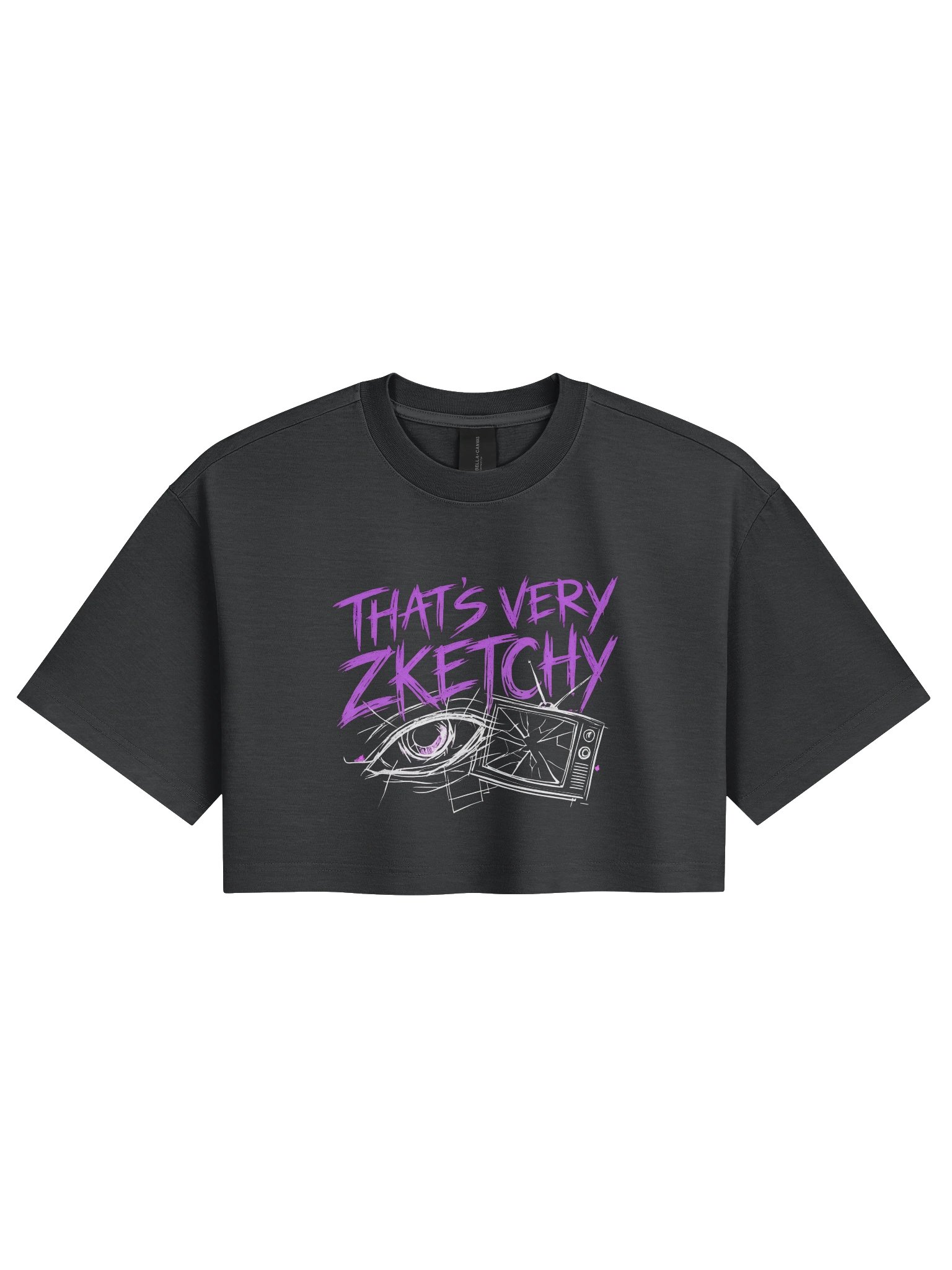 Glitch Vision Women's Garment Dye Cropped Tee product image (1)