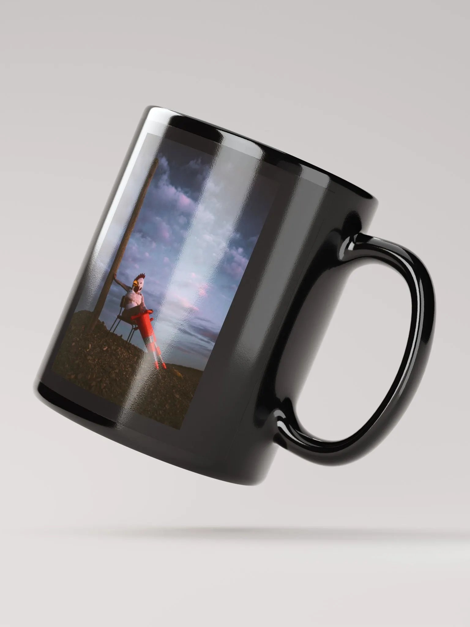 Liddles conetucky glossy black mug product image (2)