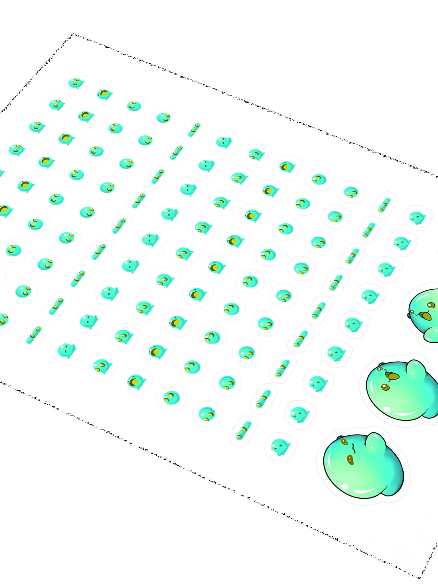 Bubbles Sticker Sheet TEAL product image (2)