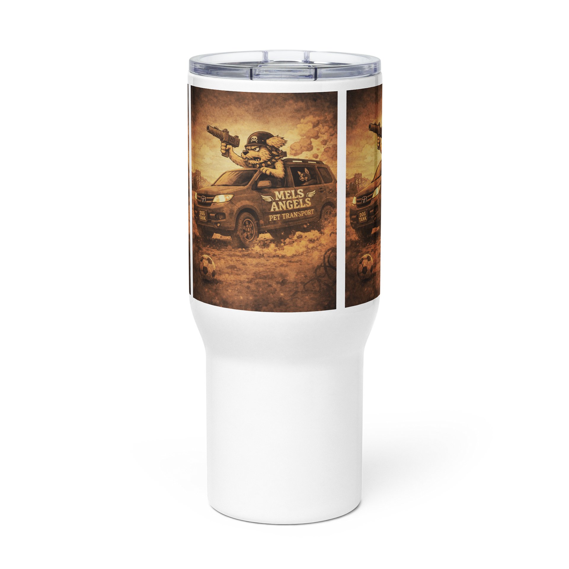 Dog Tank Badge Travel Mug | Mel’s Angels Pet Transport 25oz & 40oz Insulated Tumbler product image (3)