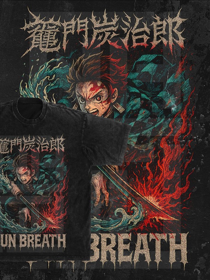 sun breath tanjiro Demon slayer | Kimetsu no Yaiba t-shirt PNG design product image (1)