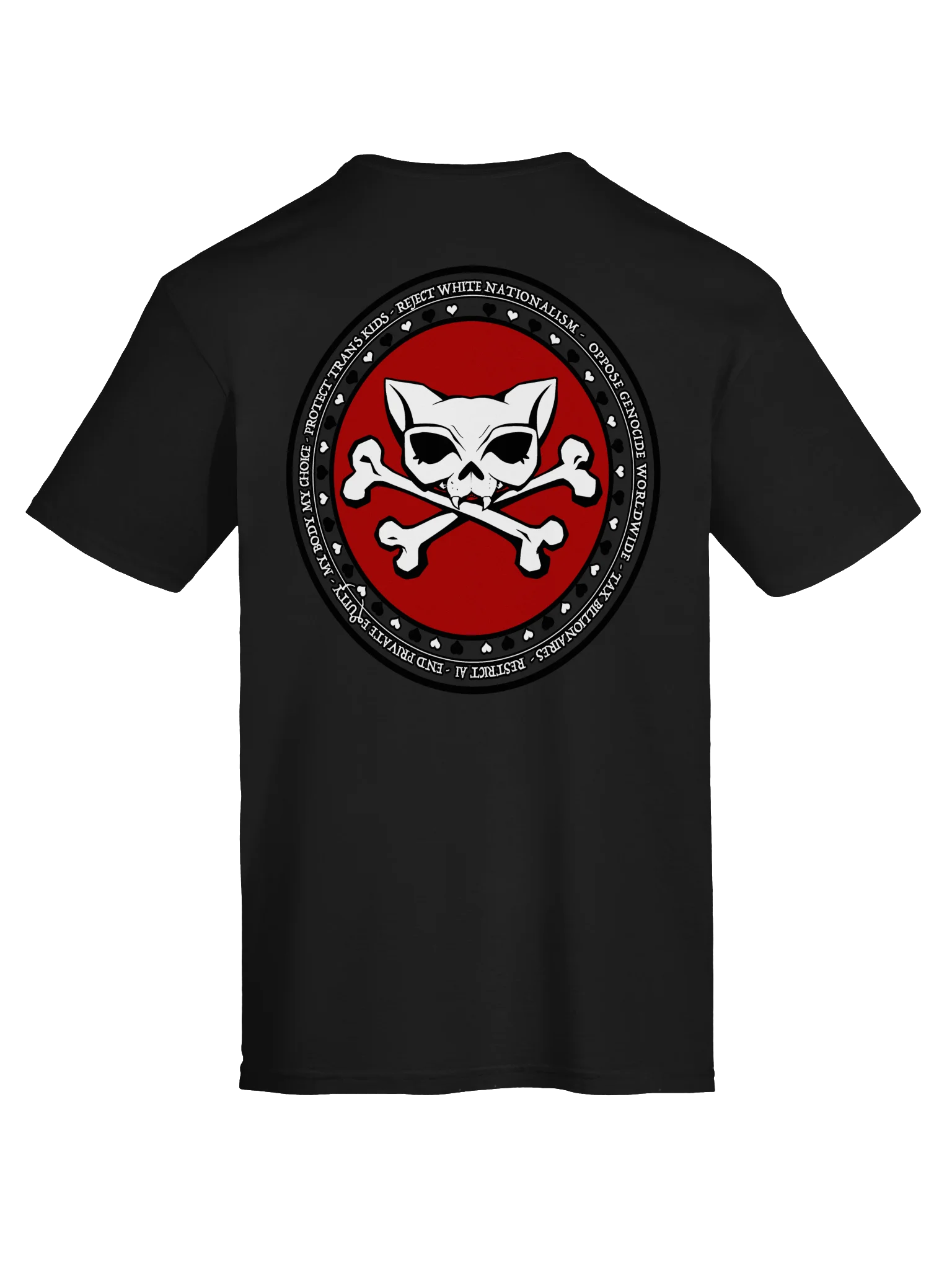 Reject White Nationalism + My Politics Kat Skull Softstyle tee product image (7)