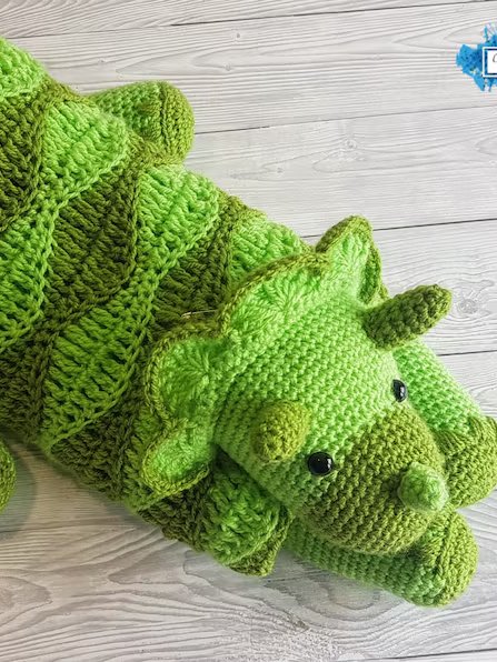 Dinosaur Baby Blanket Crochet Pattern - Amigurumi Dino Toy PDF - Crafting Happiness product image (2)
