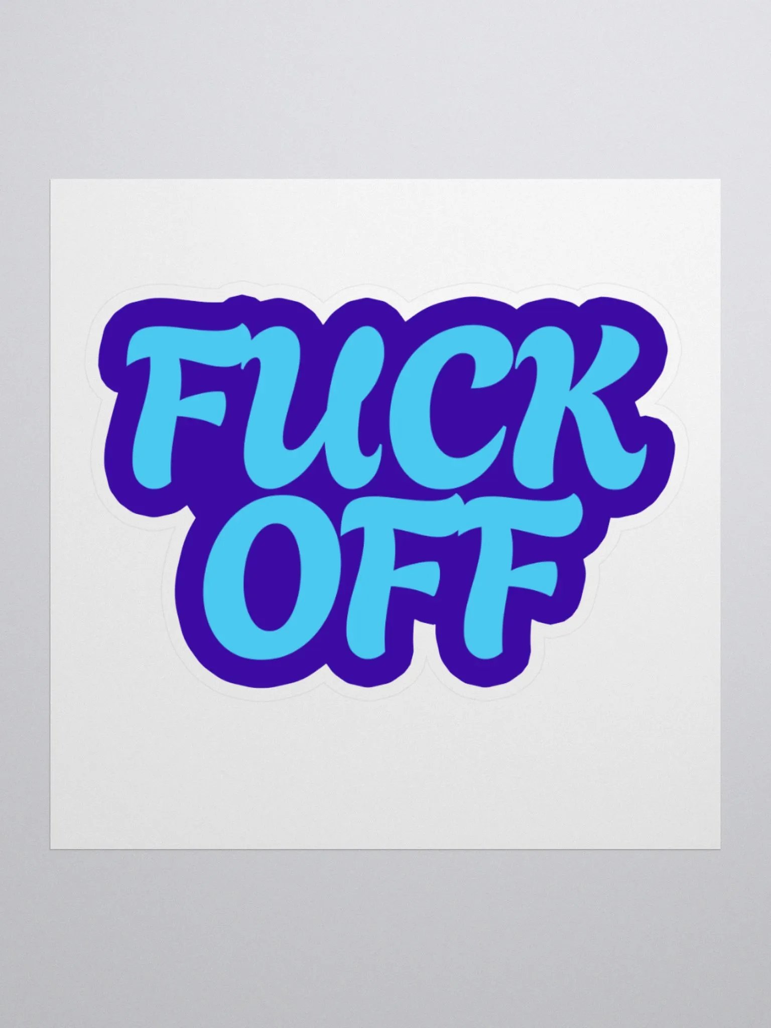 Bold 'FUCK OFF' Kiss Cut Stickers product image (2)