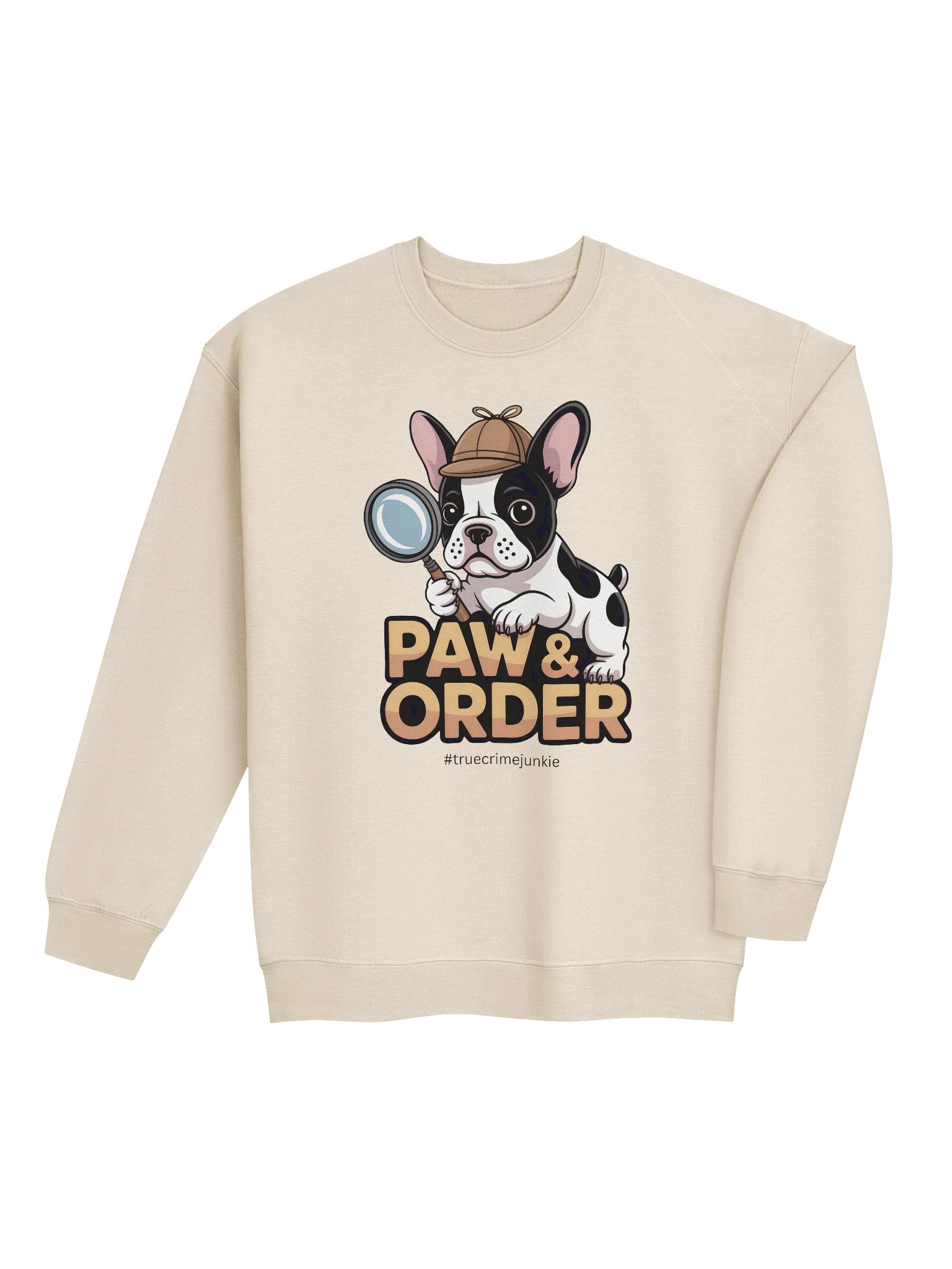 True Crime Junkie French Bulldog Lover Light Sweatshirt product image (17)