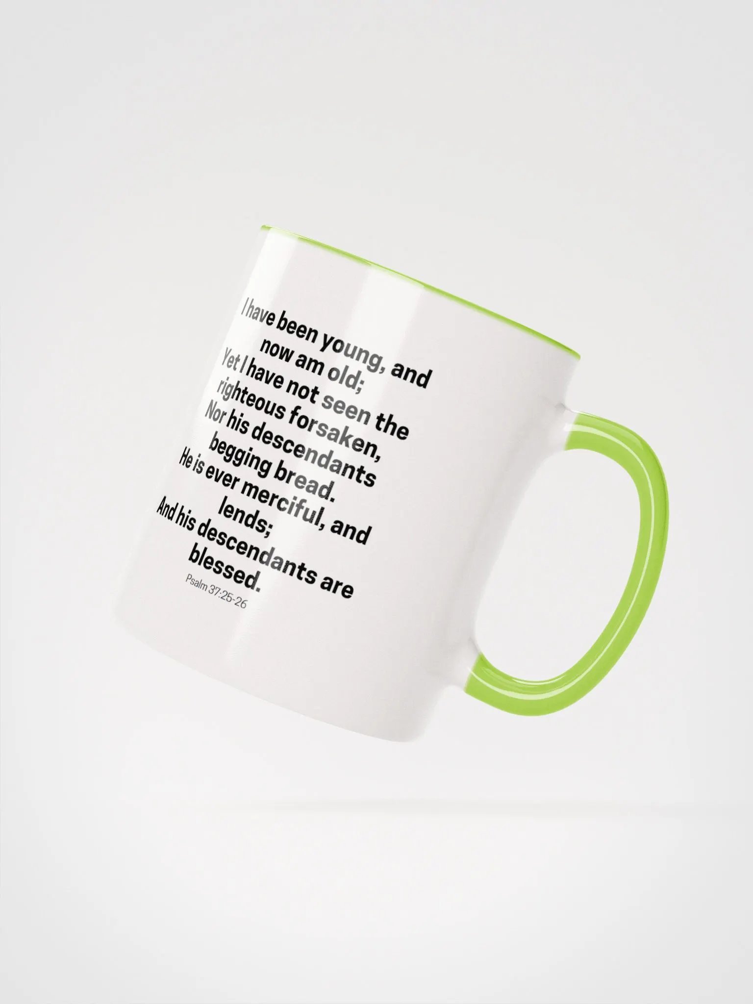 I Have Been Young And Now Am Old I Have Not Seen The Righteous Forsaken Psalm 37:25-26 Two-Tone Mug 11/15oz product image (2)
