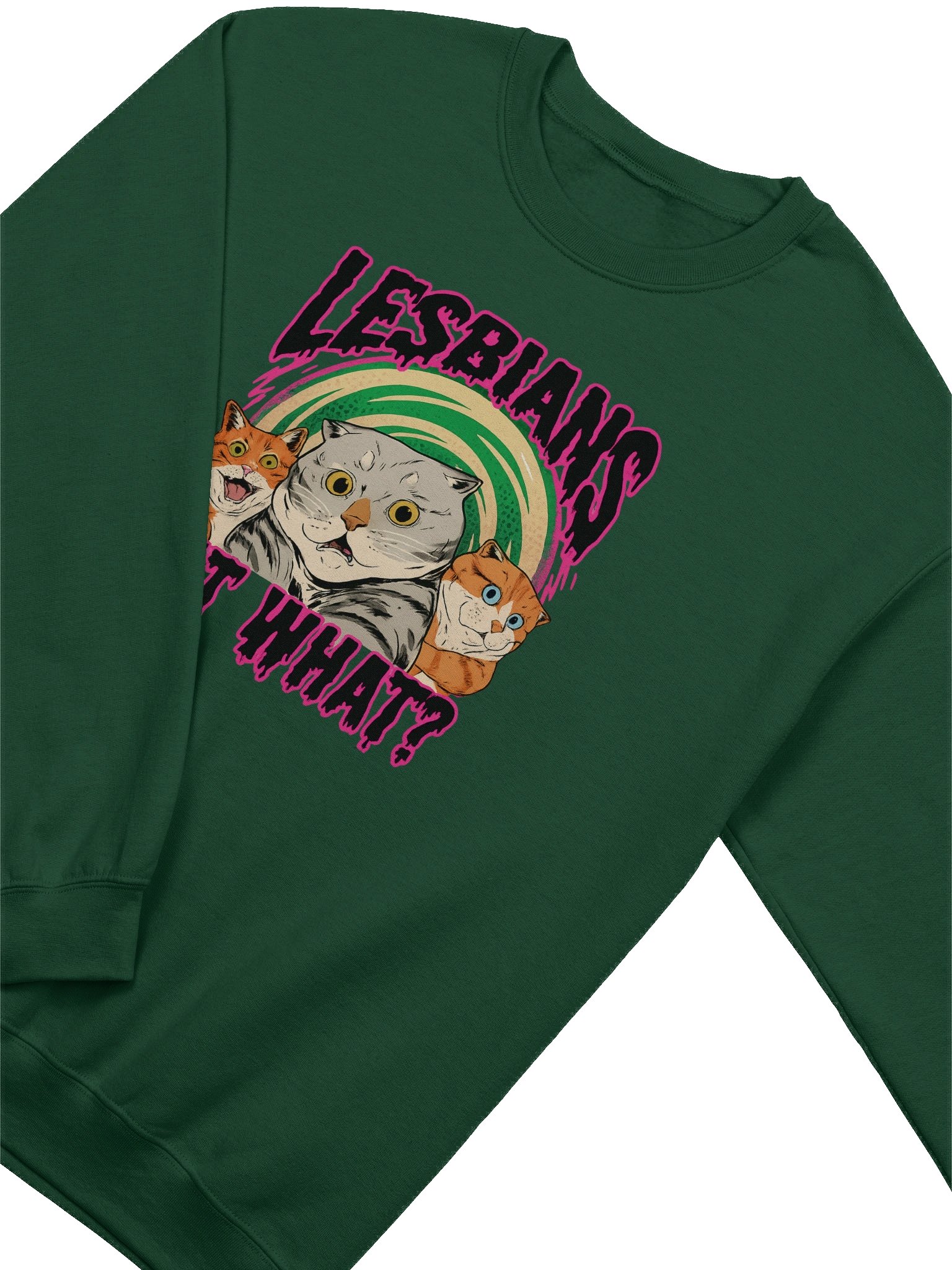 Funny "LESBIANS EAT WHAT" Crewneck Sweatshirt product image (6)
