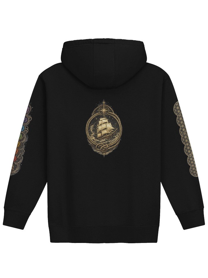 Black OG Chakra & Flower of Life Hoodie product image (2)