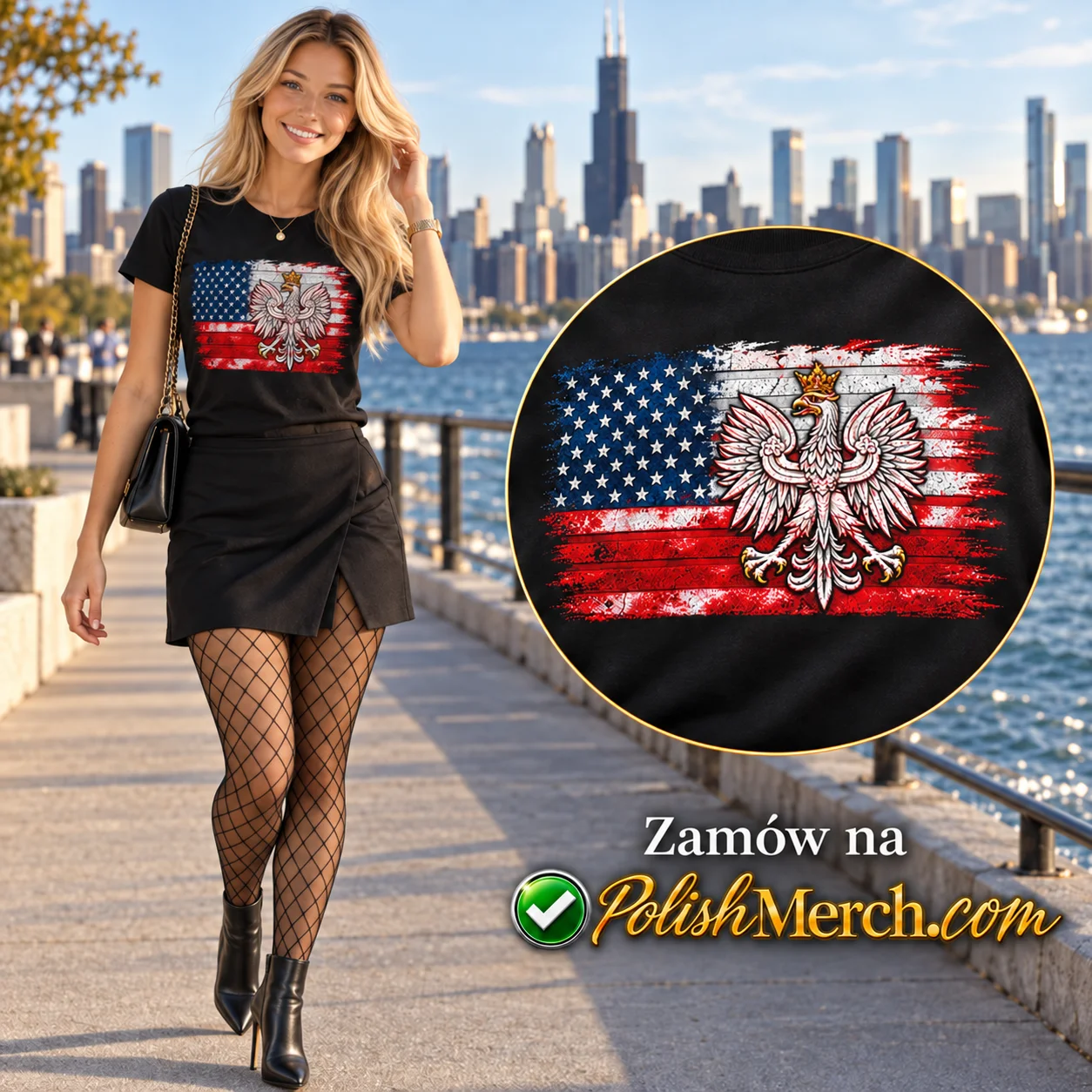 Polish American Flag T-Shirt product image (1)