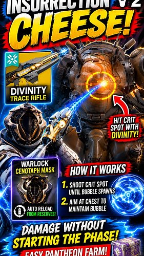 New Insurrection Prime Cheese - NO TITAN BUBBLE NEEDED

#destiny2 #destiny #bungie #destiny2thegame #destiny2news