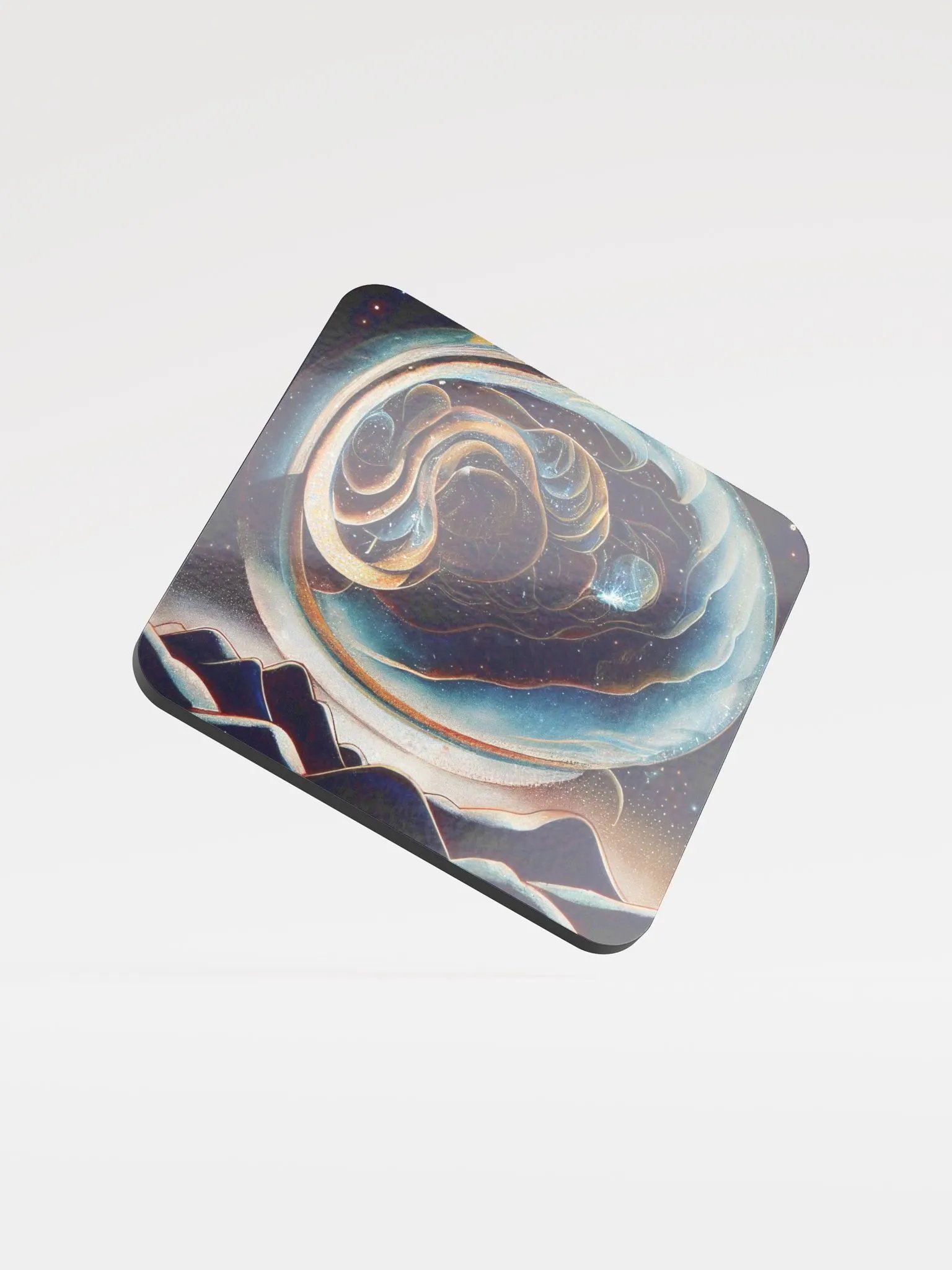 Celestial Swirl Glossed Cork Coaster product image (1)