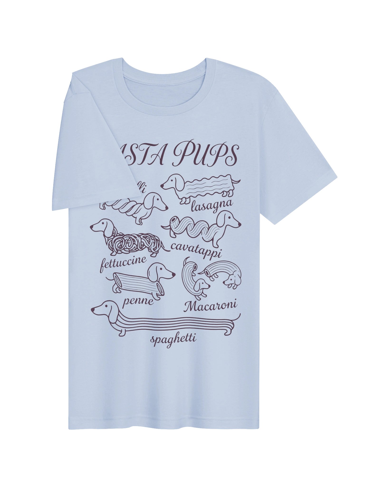 Pasta Pups Dachshund T-Shirt – Cute Dog & Pasta Lover Graphic Tee product image (13)