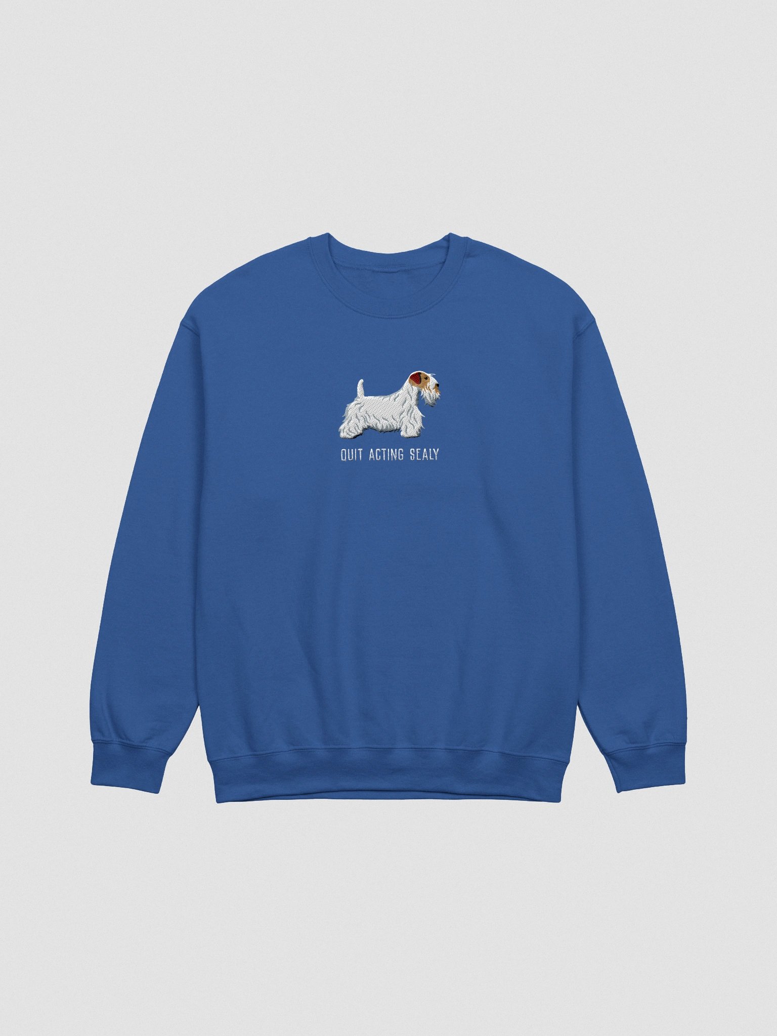 Quit Acting Sealy Sweatshirt (Embroidered) of a Sealyham Terrier(Brown & White) product image (4)