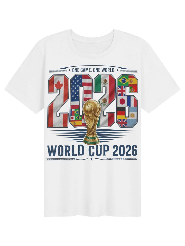 World Cup 2026 T-Shirt | FIFA Soccer Graphic Tee USA Canada Mexico | One Game One World Football Fan Shirt product image (2)