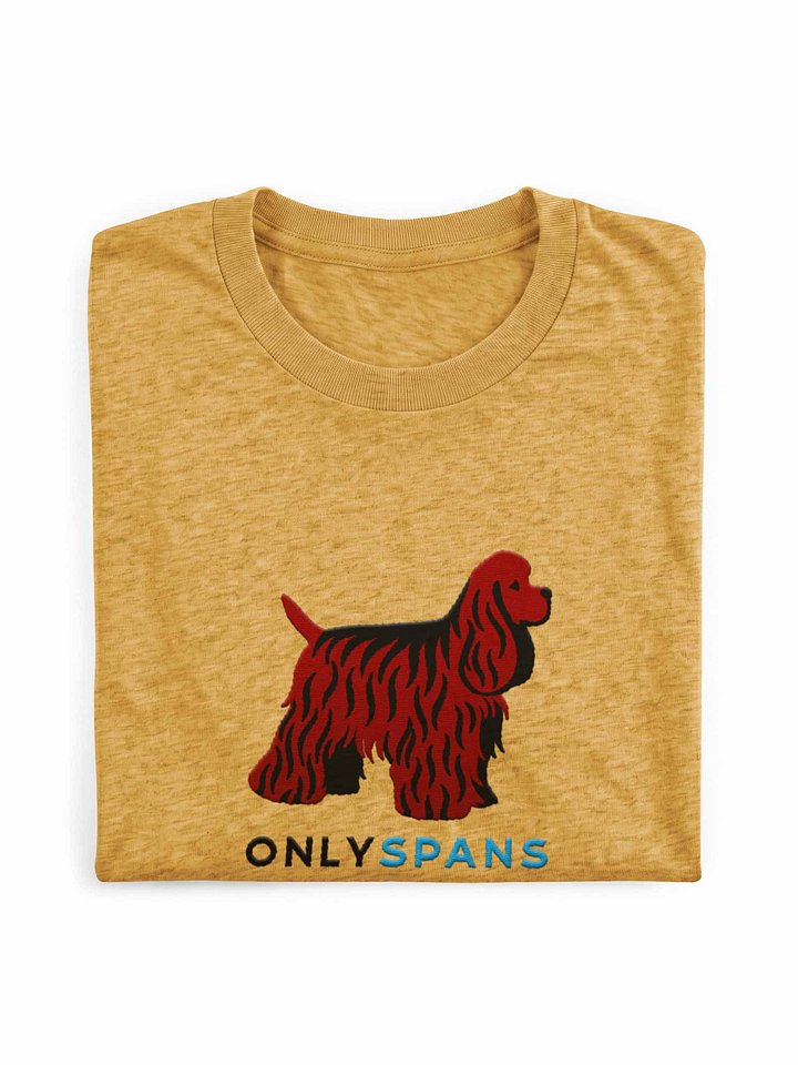 Only Spans T-Shirt(Embroidered) of an American Cocker Spaniel(Liver) product image (1)