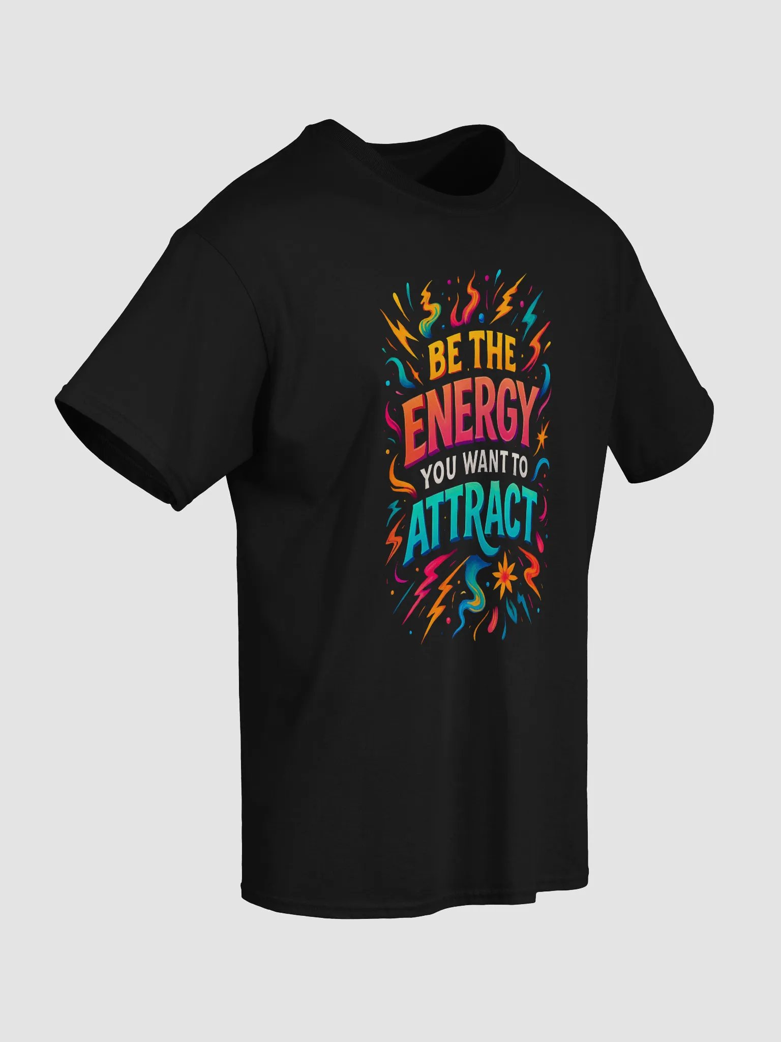 Be the Energy You Want to Attract – Motivational Rainbow Tee product image (39)