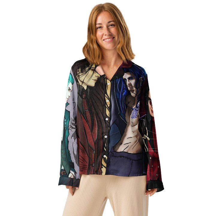 All Villains. All Fluffy. All Deranged. Pajama Top. product image (1)