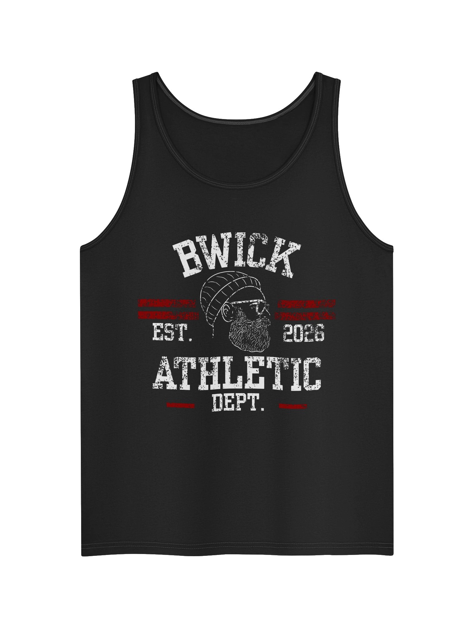 bwick athletic dept. tank (white) product image (2)